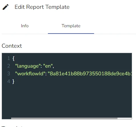 Context Field in a Report Template