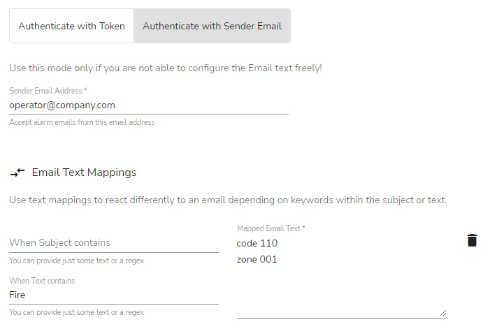 Configuring Virtual Email Receiver with Sender Email Authentication