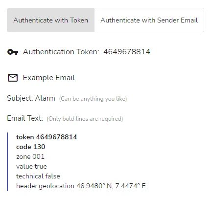 Configuring Virtual Email Receiver with Token Authentication