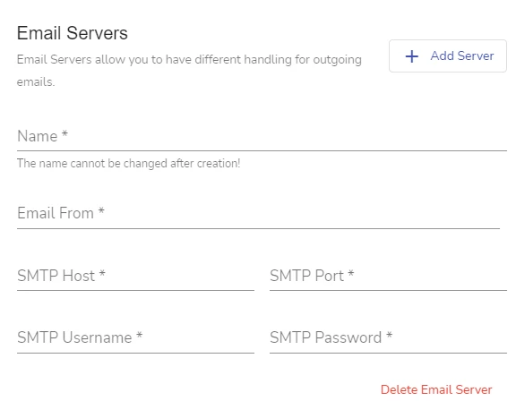Configuring Additional SMTP Server