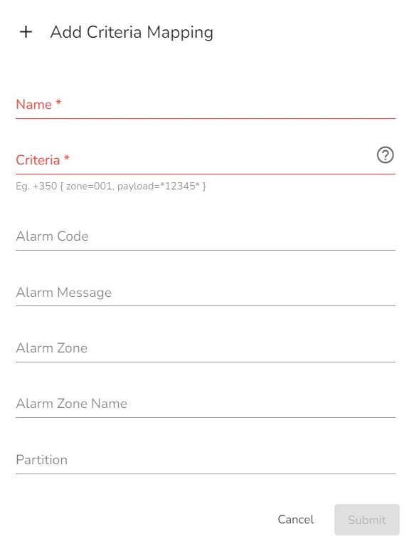 Add Criteria Mappings to Alarm Definitions