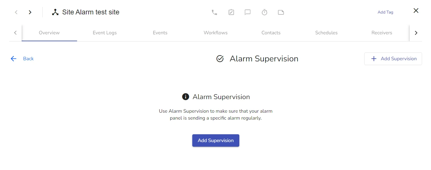 Adding Alarm Supervision