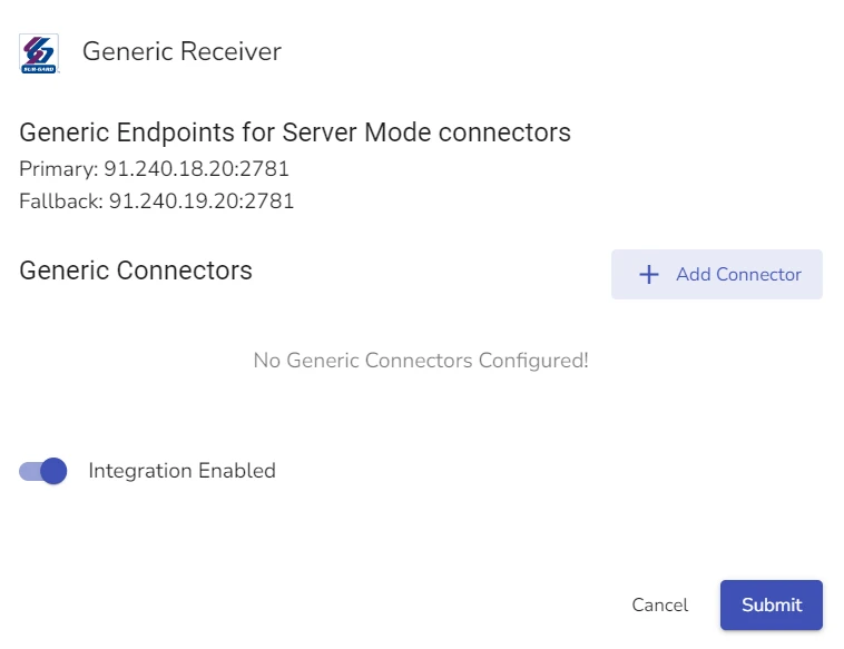 Generic Receiver Add Connector