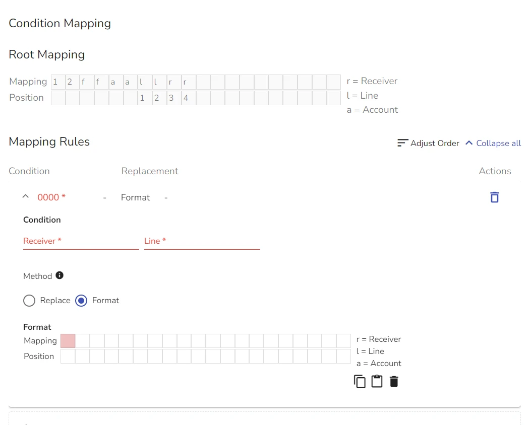 Message Mapping configuration