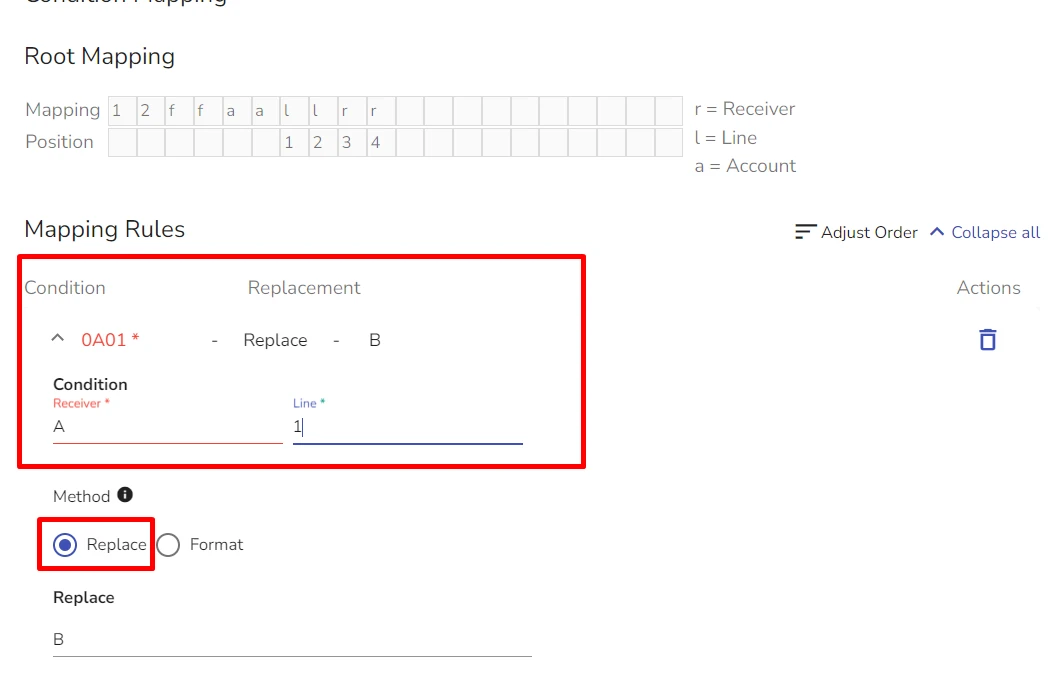 Message Mapping configuration