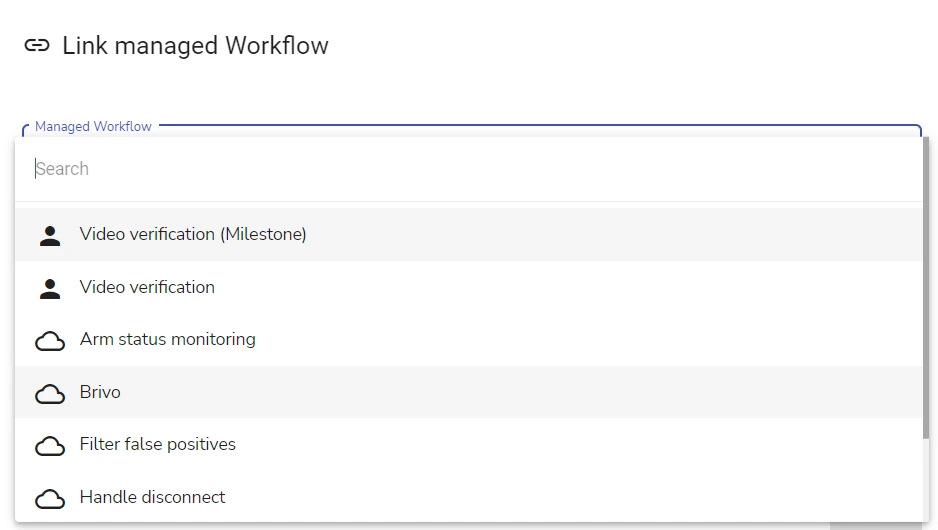 Linking a single Managed Workflow